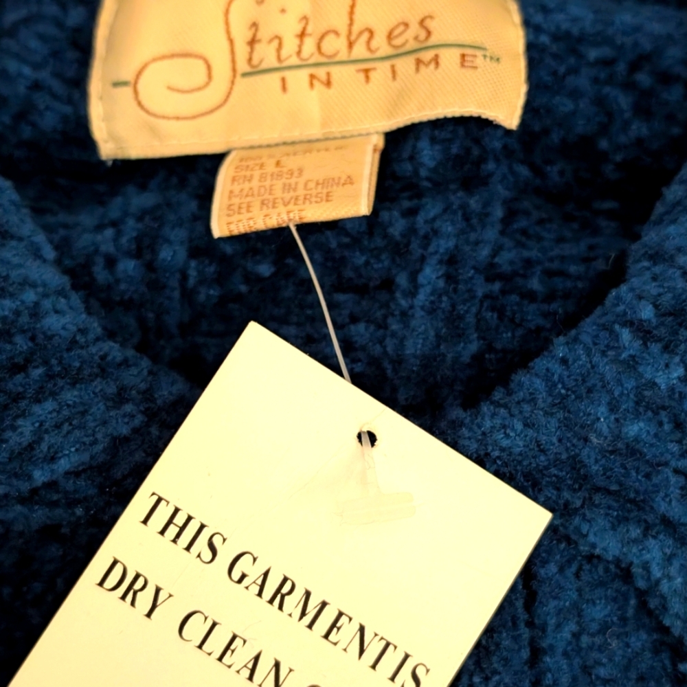 Stitch in Time Teal Button-Up Sweater - Picture 4 of 5